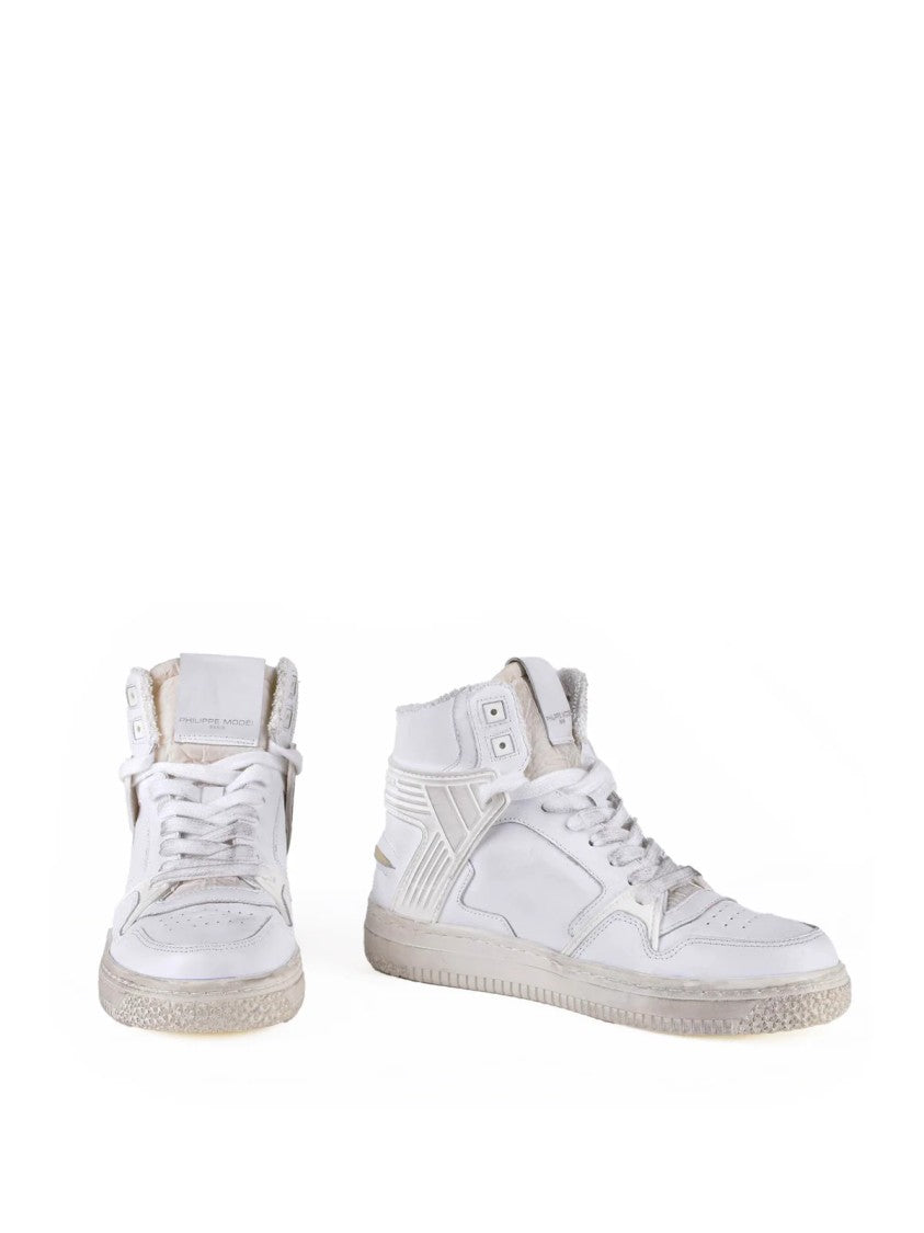 Philippe Model High-Top Sneakers With Padded Collar And Textured Sole