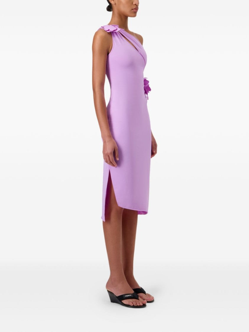 Coperni Purple One Shoulder Side Slit Dress