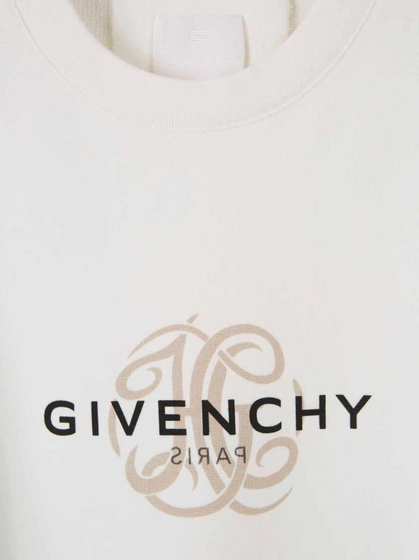 Givenchy Light Beige Crew Neck Sweater With Stylish Branding