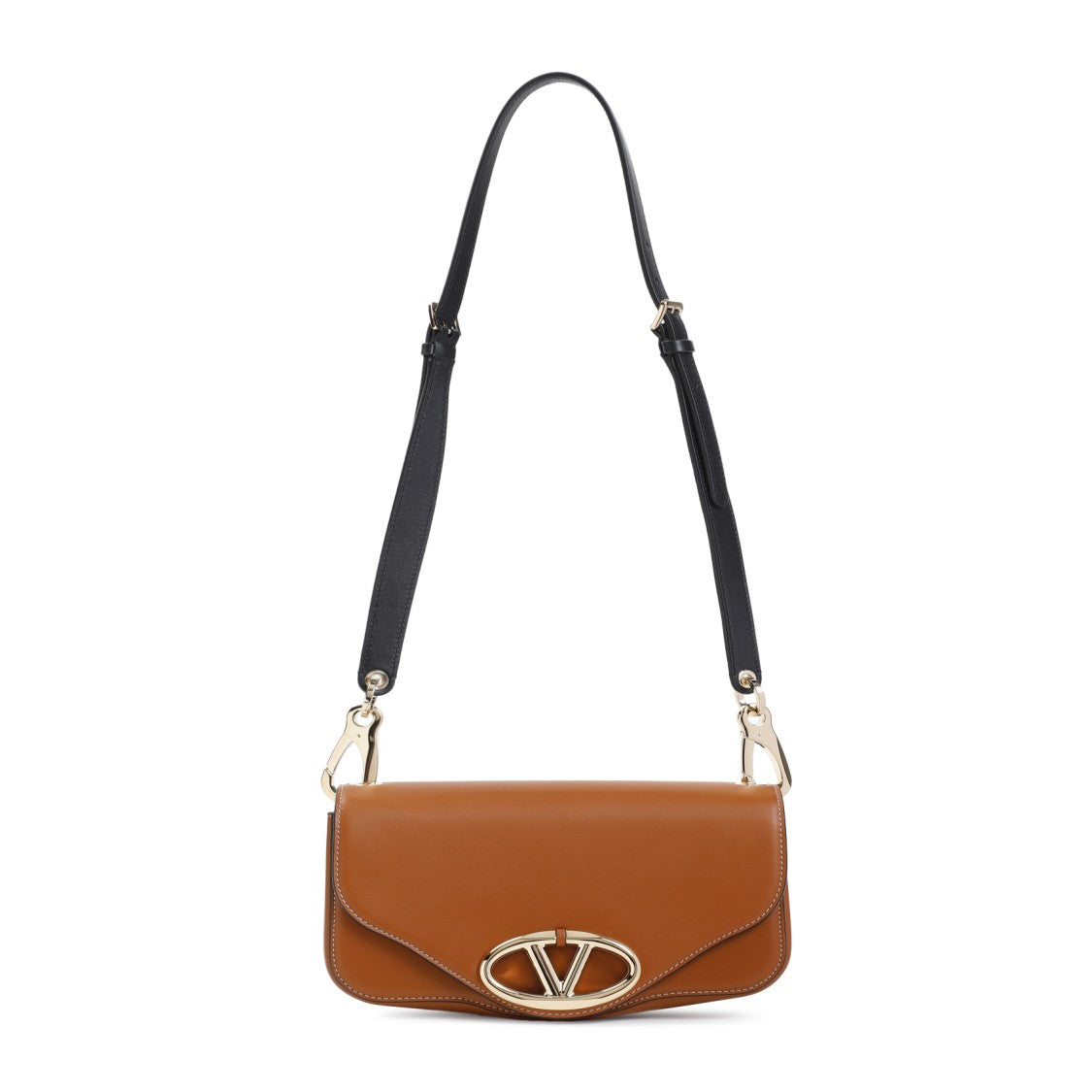 Valentino Calf Leather Brown Shoulder Bag