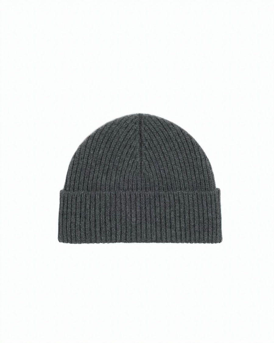 Ami Paris Ribbed Knit Beanie With Heart Emblem