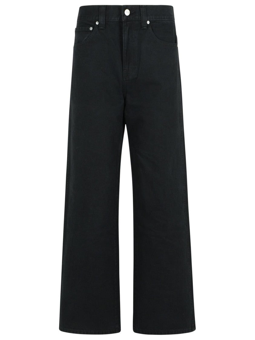 Khaite 'Bonnie' Black Cotton Jeans