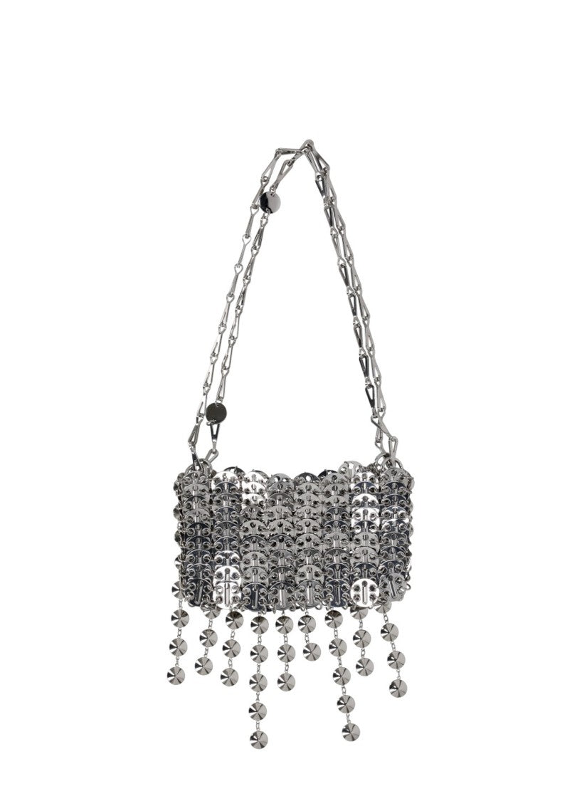 Rabanne Silver All-Over Strass Embellishment Shoulder Bag