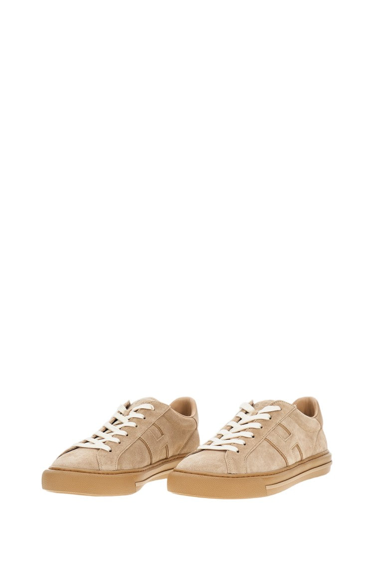Hogan Low-Top Suede Sneakers With Tonal Lateral Detail