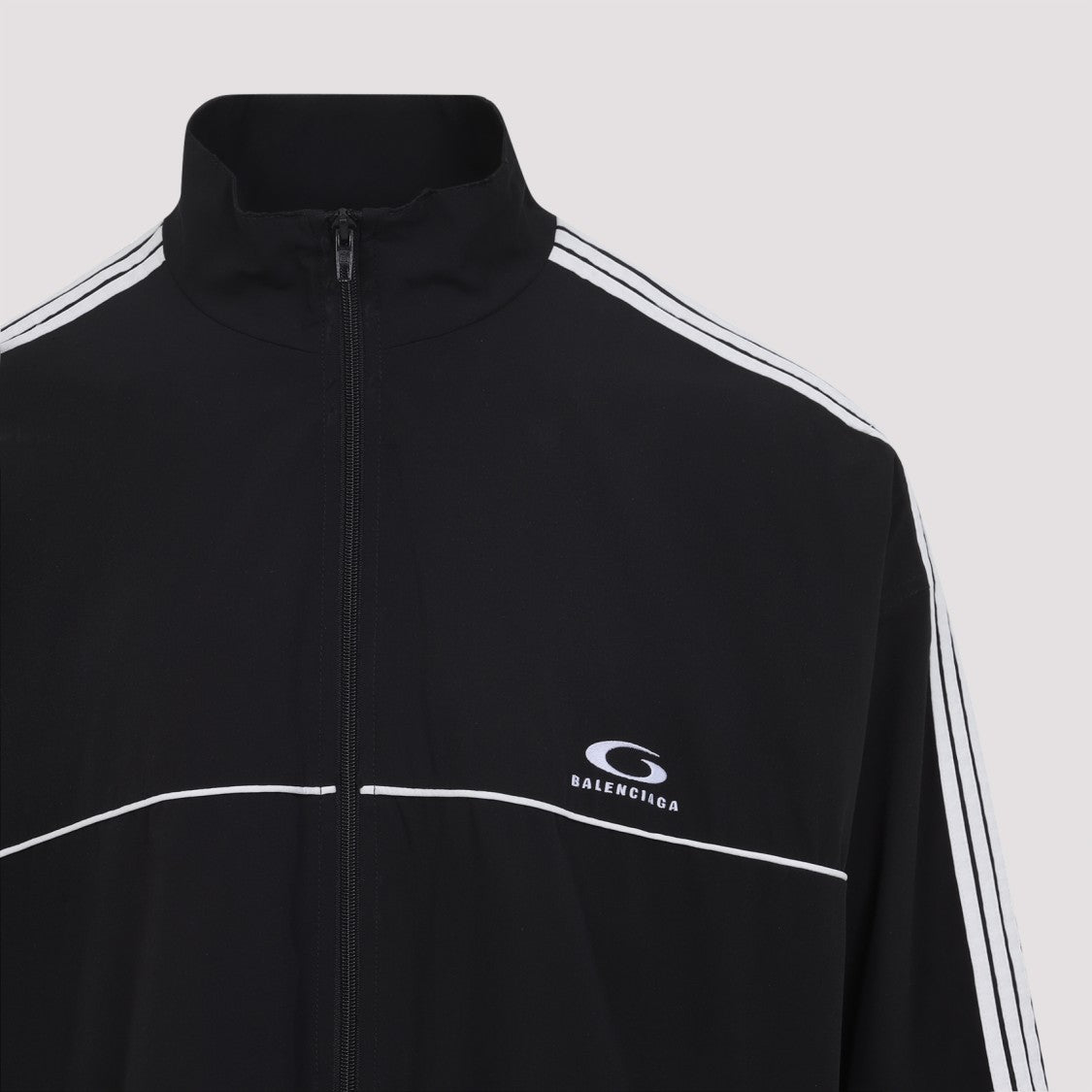 Balenciaga Modern Fit Black Jacket With High Collar