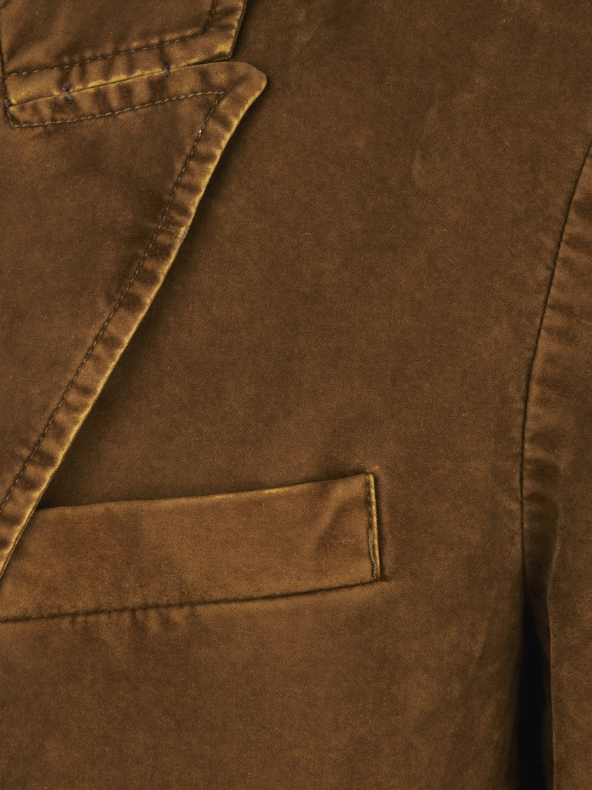Forte Forte Flocked Cotton Double-Breasted Jacket With Textured Finish