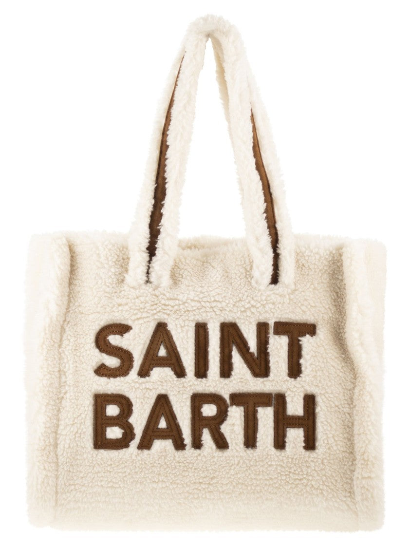 Mc2 Saint Barth Colette Teddy - Sherpa Handbag With Logo