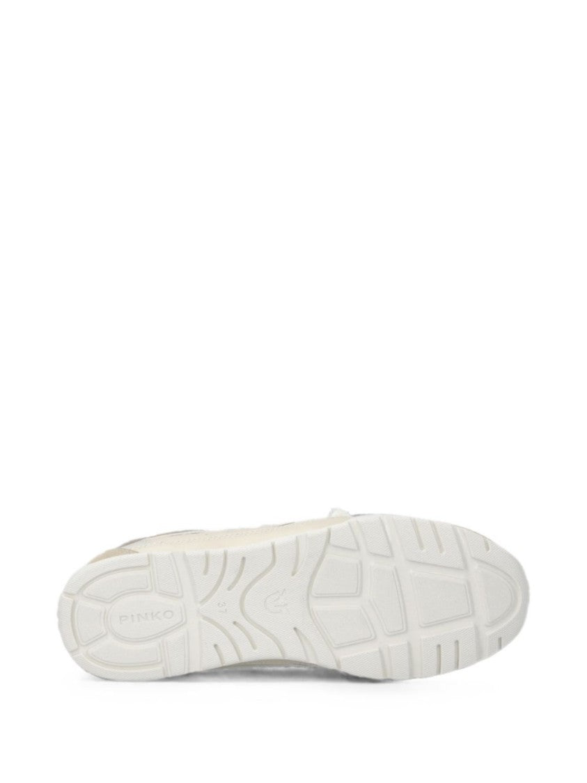 Pinko Textured Plush Bow Detail Sneakers