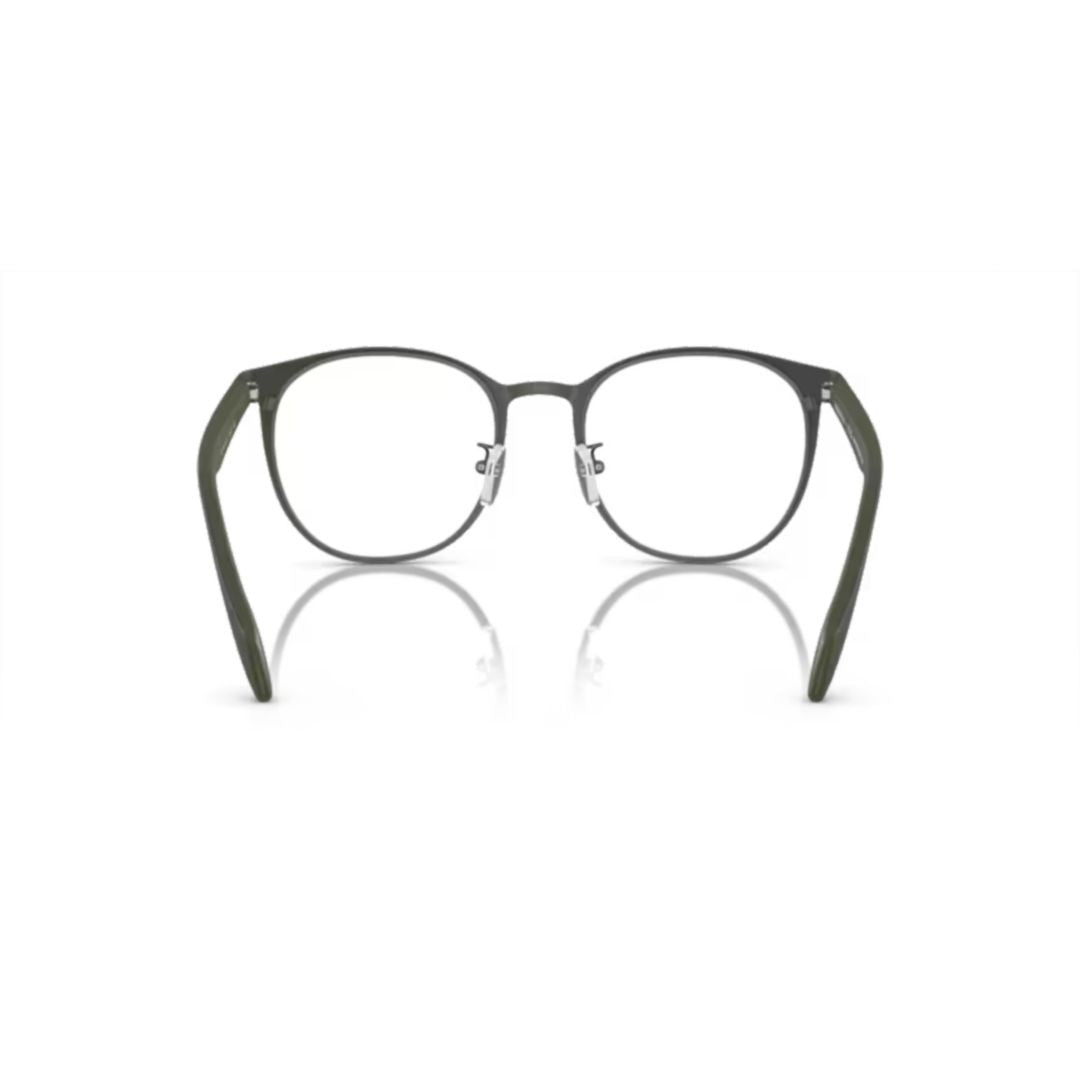 Emporio Armani 1148 Vista Rounded Frame Metal Eyeglasses With Textured Temples