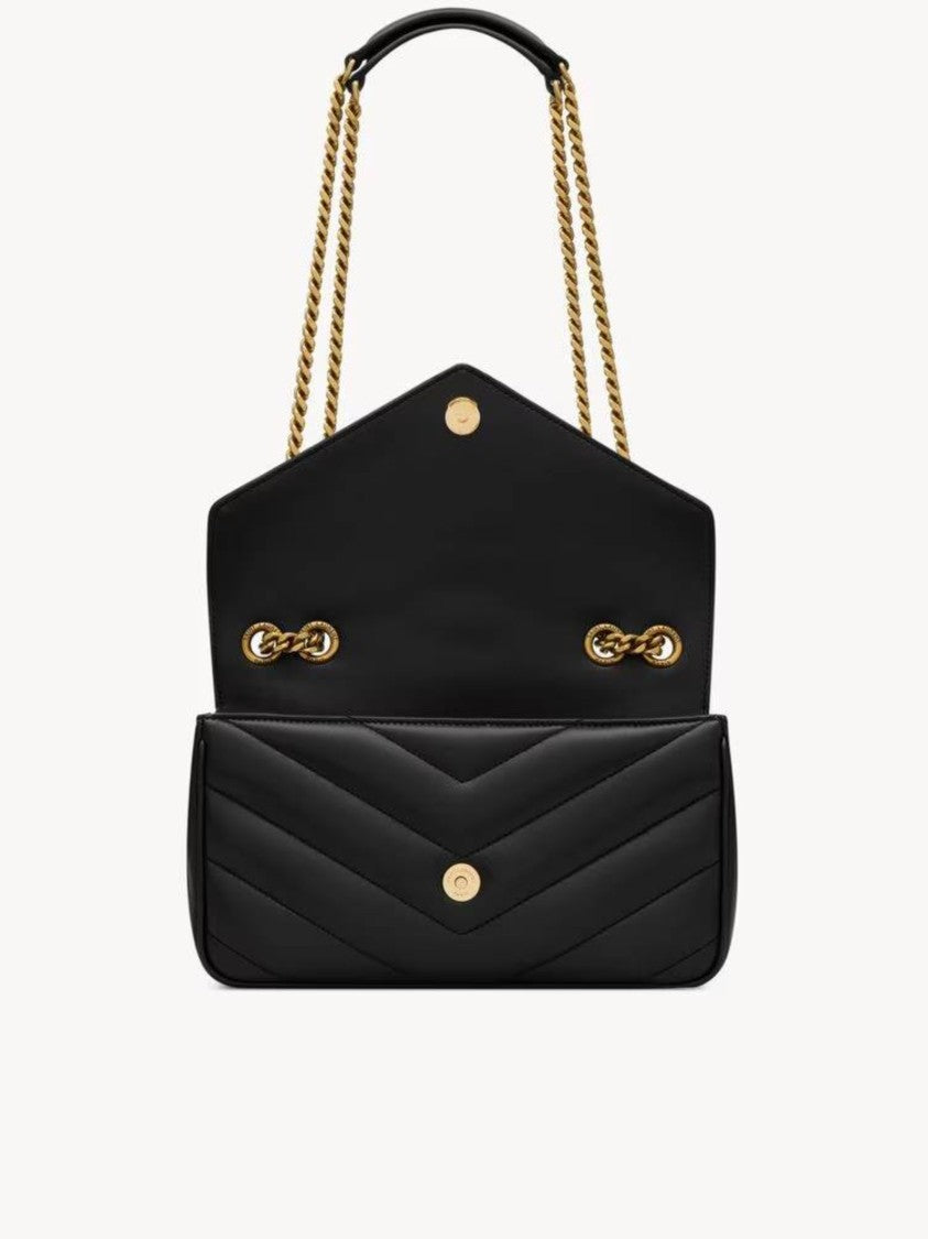 Saint Laurent Loulou S Quilted Chevron Chain Shoulder Bag