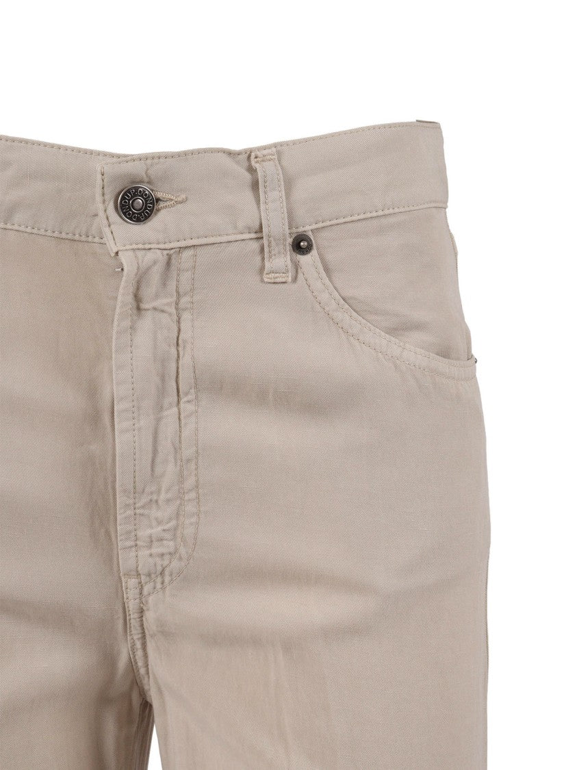 Dondup Straight Leg Mid Rise Straight-Leg Pants