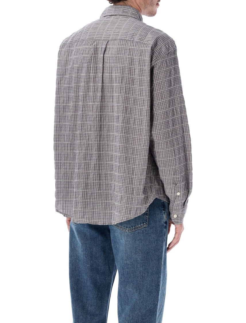 Mfpen Grey Textured Check Executive Shirt