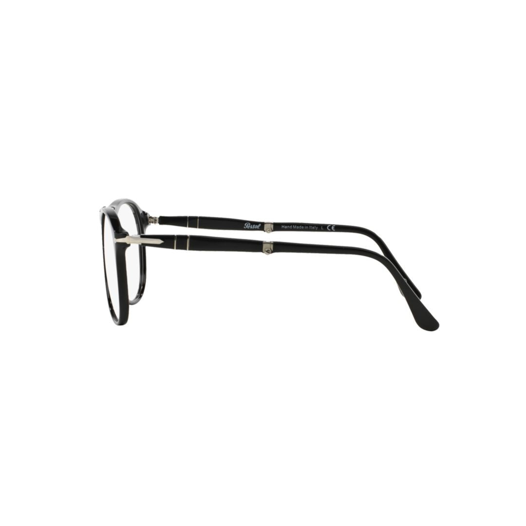 Persol 9714Vm Vista Classic Round Frame Eyeglasses With Silver Accents