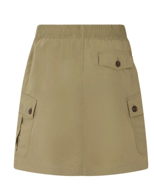 Barbour Utilitarian Mini Skirt With Elasticated Waist And Cargo Pockets