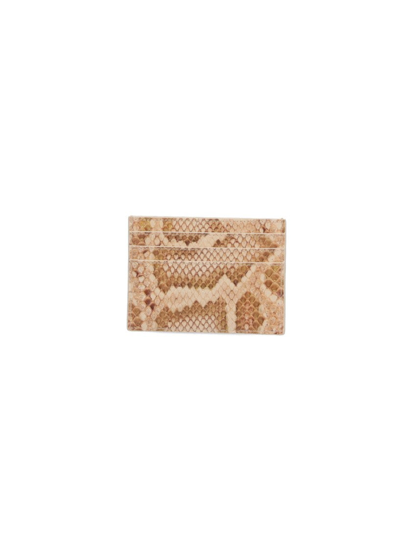 Céline "Triomphe" Python Leather Card Holder