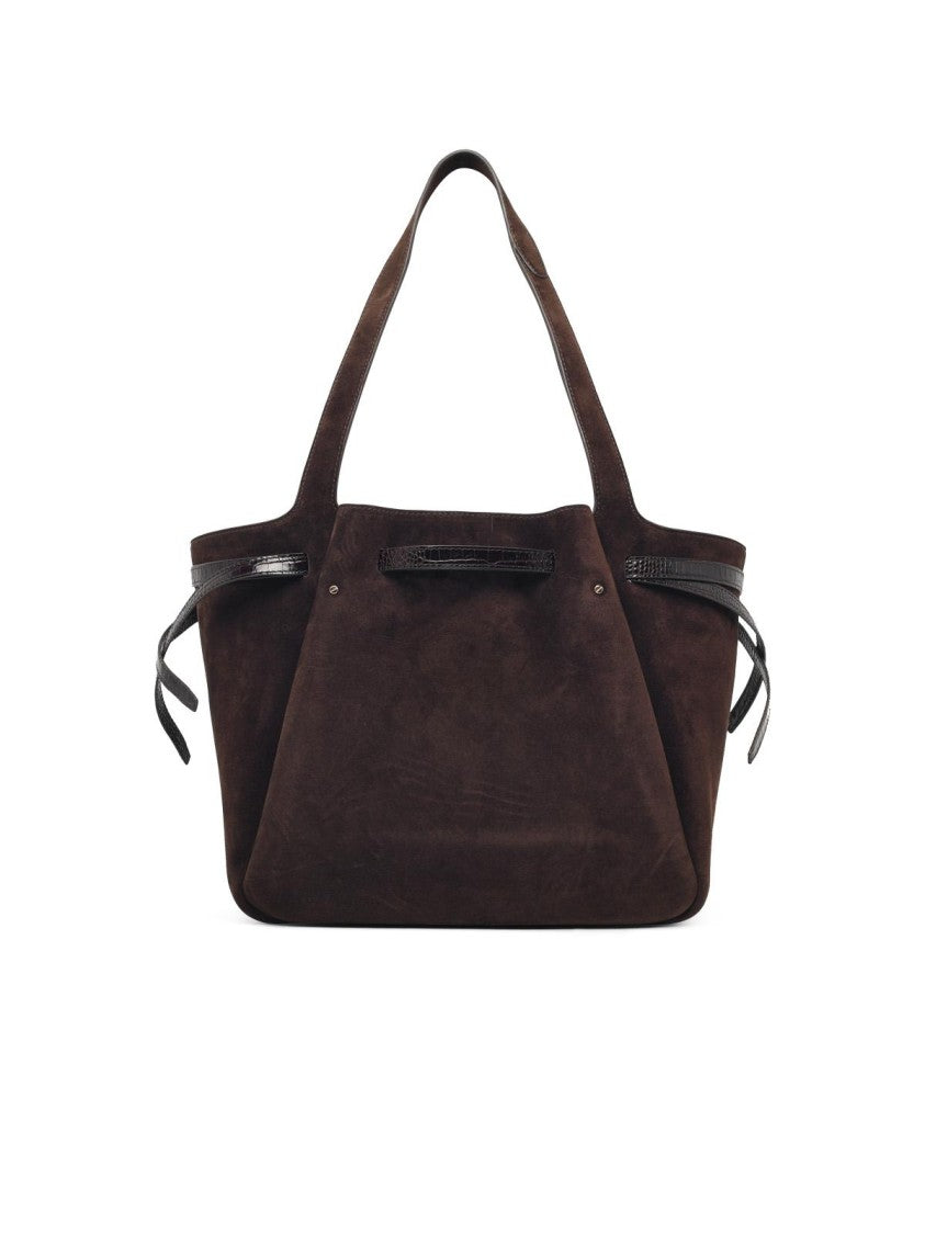 Tory Burch Romy Suede Tote Bag - Brown