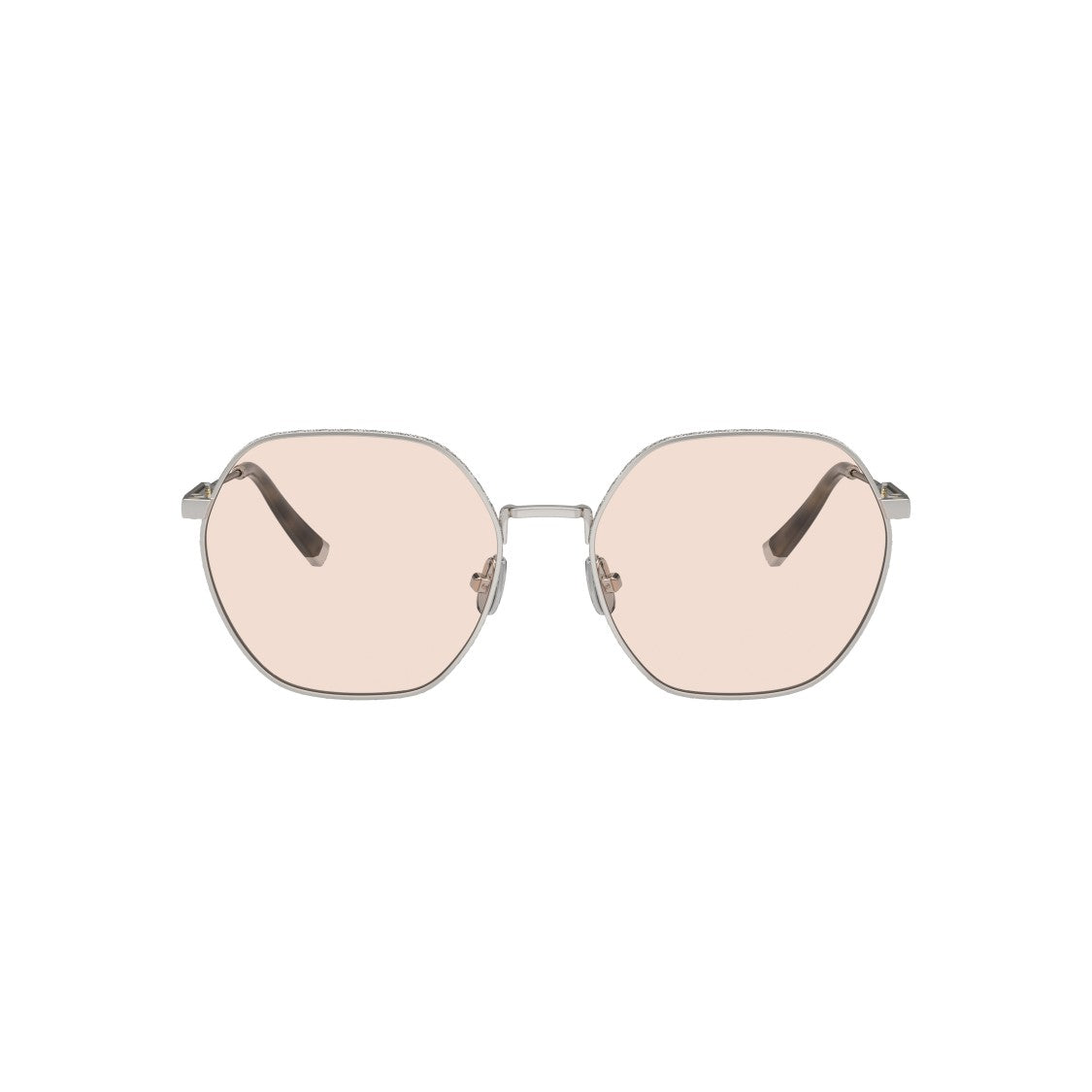 Brunello Cucinelli 0Bc1001t Geometric Titanium Sunglasses With Soft Pink Lenses