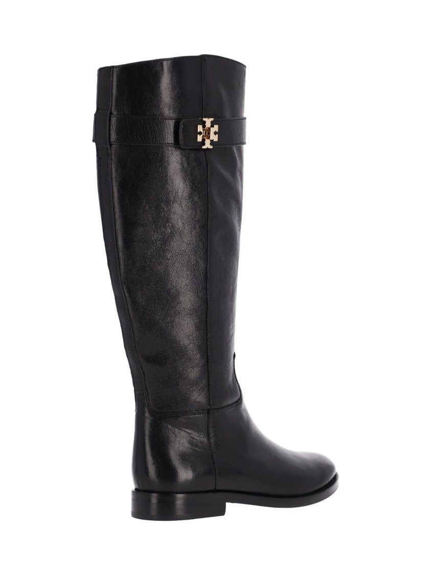 Tory Burch Black Lock Ridin Leather Boots