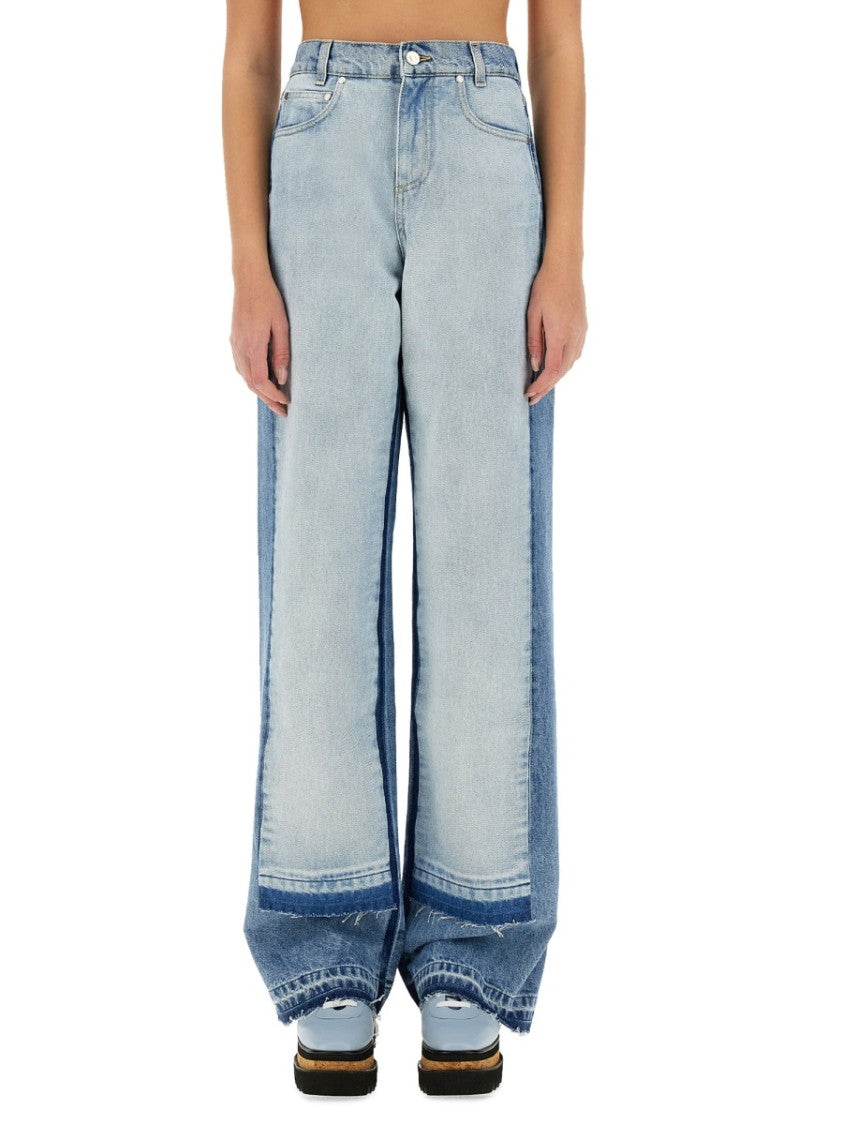 Stella Mccartney Straight-Leg Jeans With Contrasting Panels
