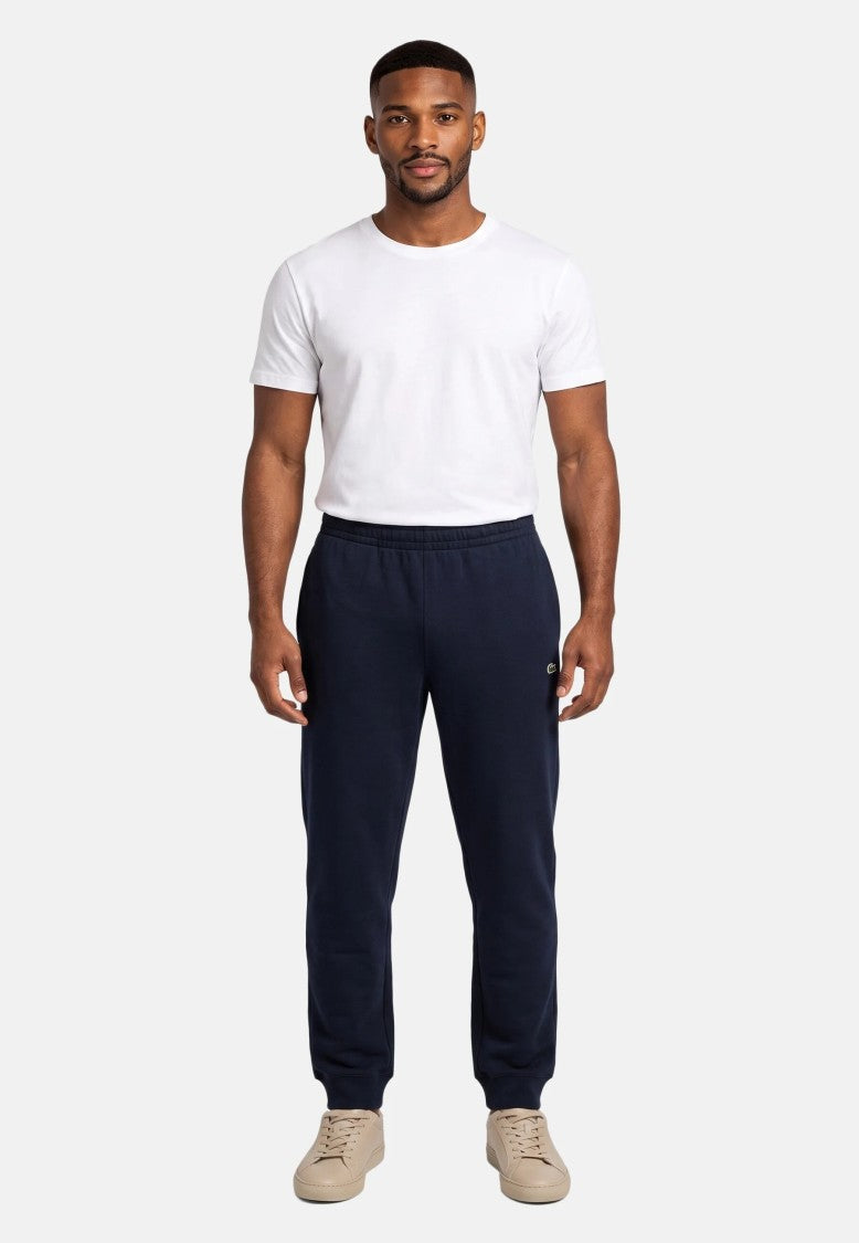 Lacoste Navy Blue Ribbed-Cuff Sweatpants