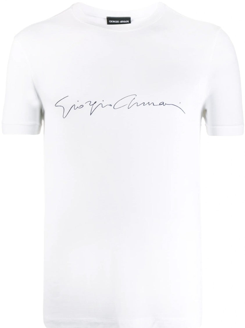 Giorgio Armani Script Logo Crew-Neck T-Shirt