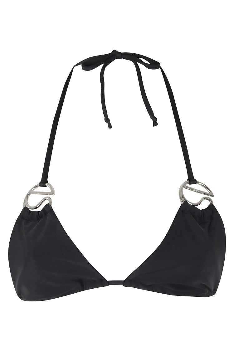Coperni Black Triangle Bow Tie Polyamide-Blend Bikini Top