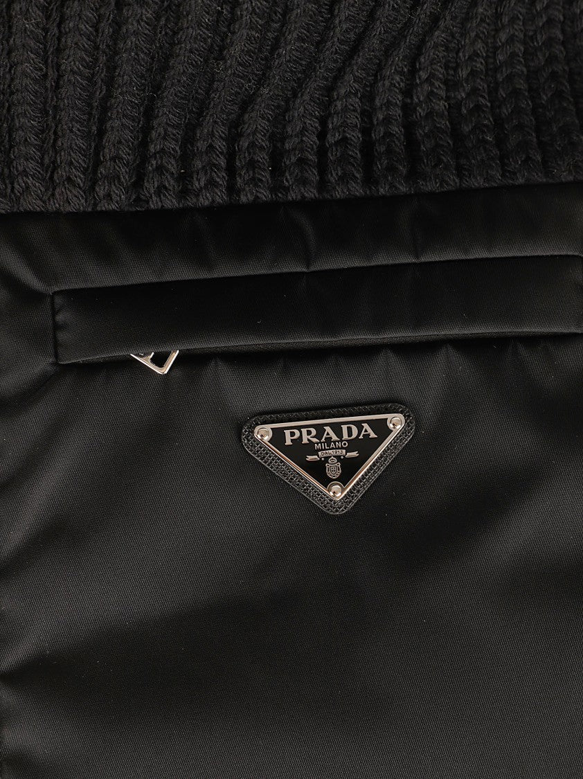 Prada Black Virgin Wool Scarf