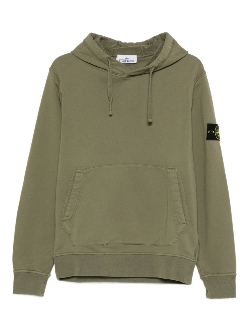 Stone Island Relaxed-Fit Cotton Hoodie With Distinctive Patch Logo