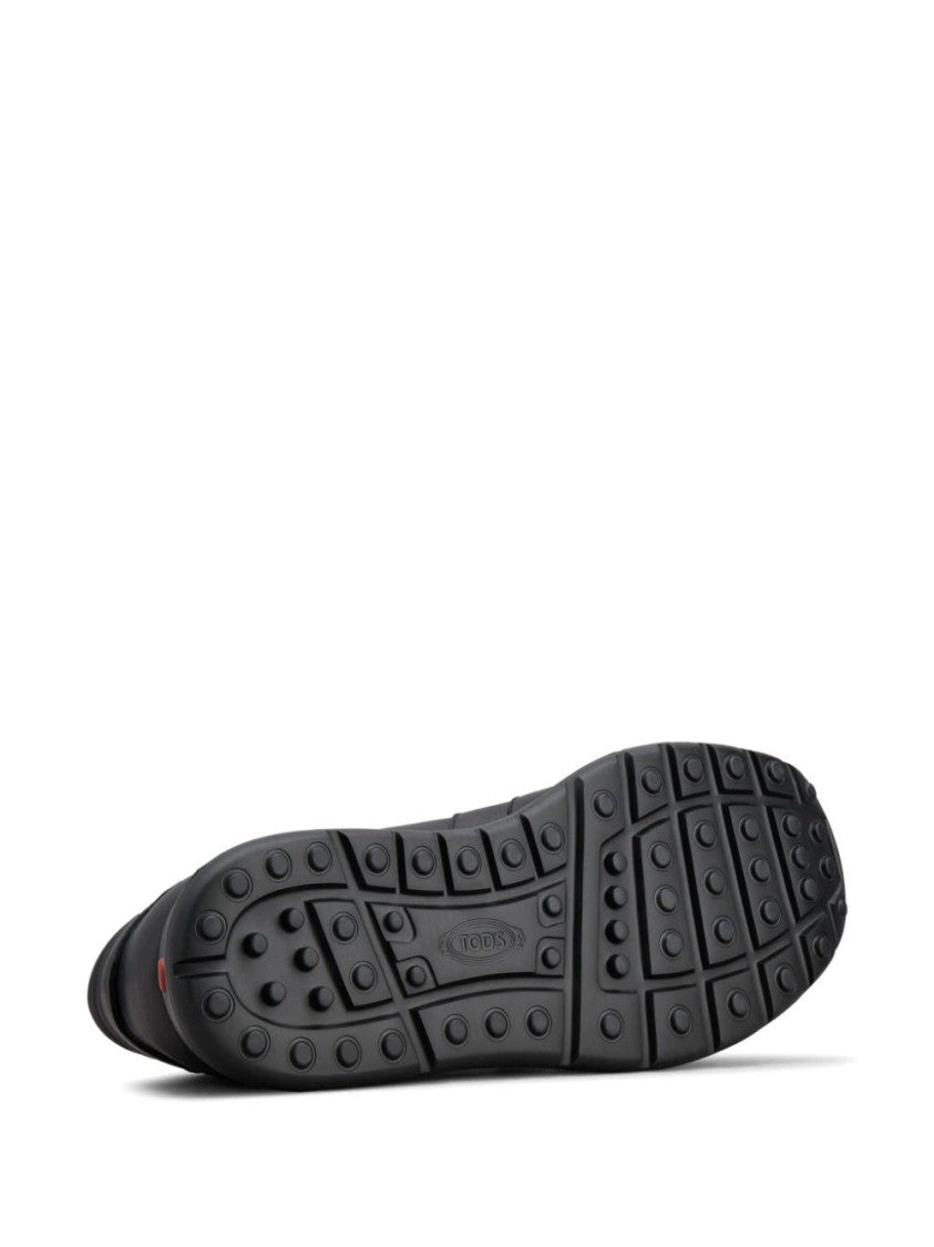 Tod's Minimalist Black Leather Trainers With Rubber Sole