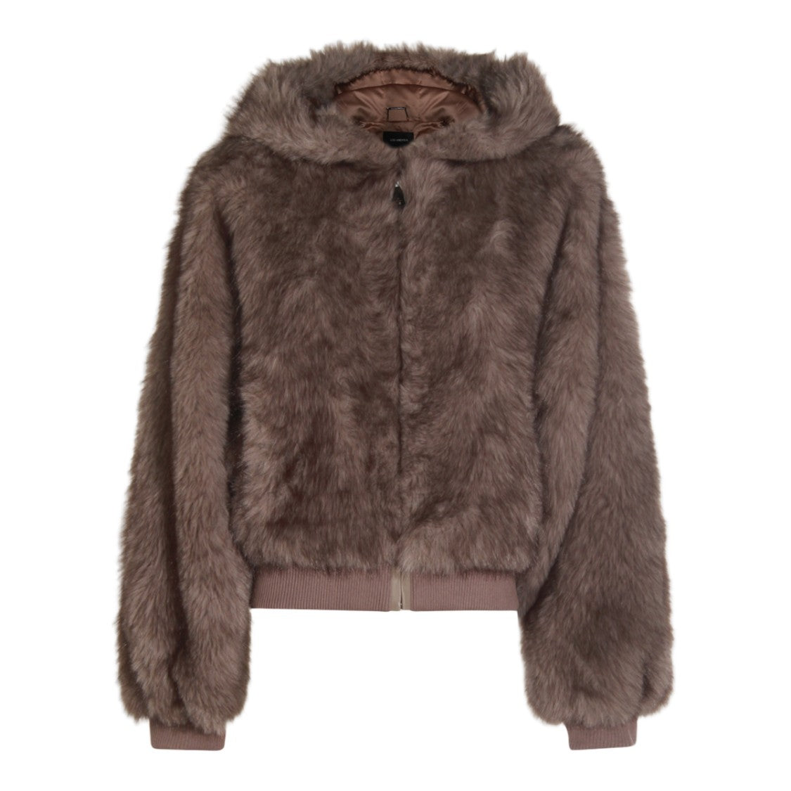 Lou Andrea Plush Faux Fur Hooded Jacket