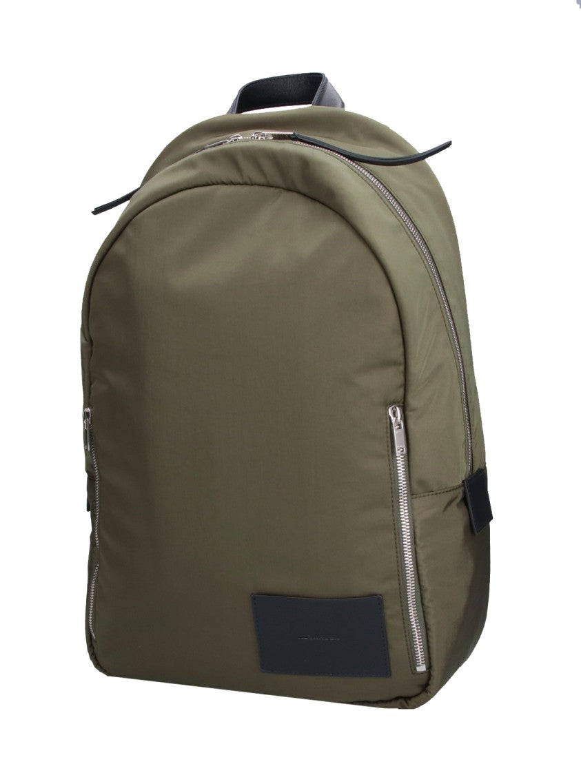 Jil Sander Green Urban Double Zip Fabric Backpack