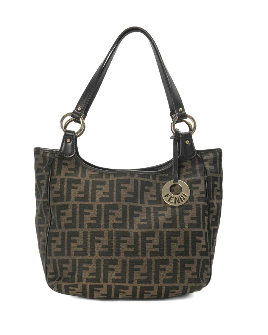 Fendi Chef Hobo Small Ff Logomania Shoulder Bag - Brown