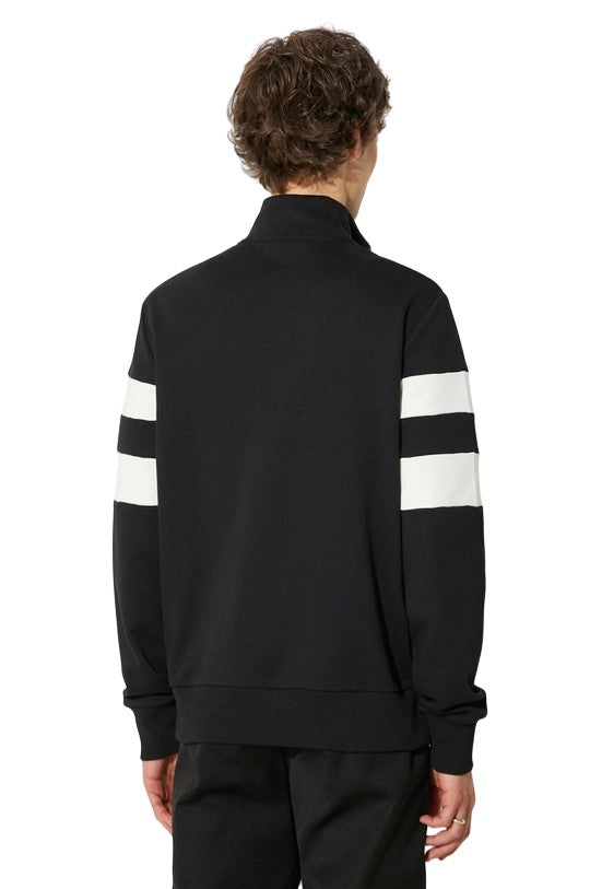 Fred Perry Black Hoodie With High Collar