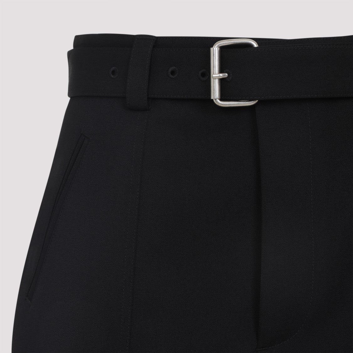 Bottega Veneta Tailored Black Wool Trousers With High Waist