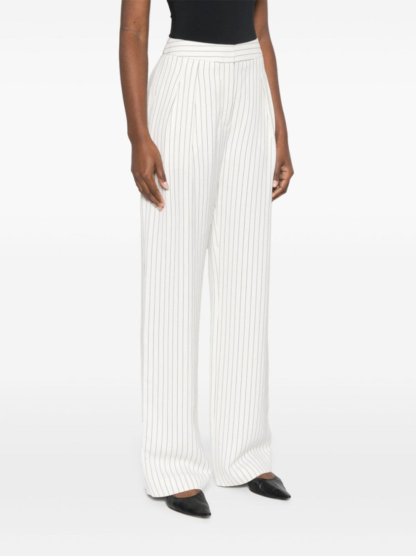 Loulou Studio Ecru Ayla Tailored Trousers