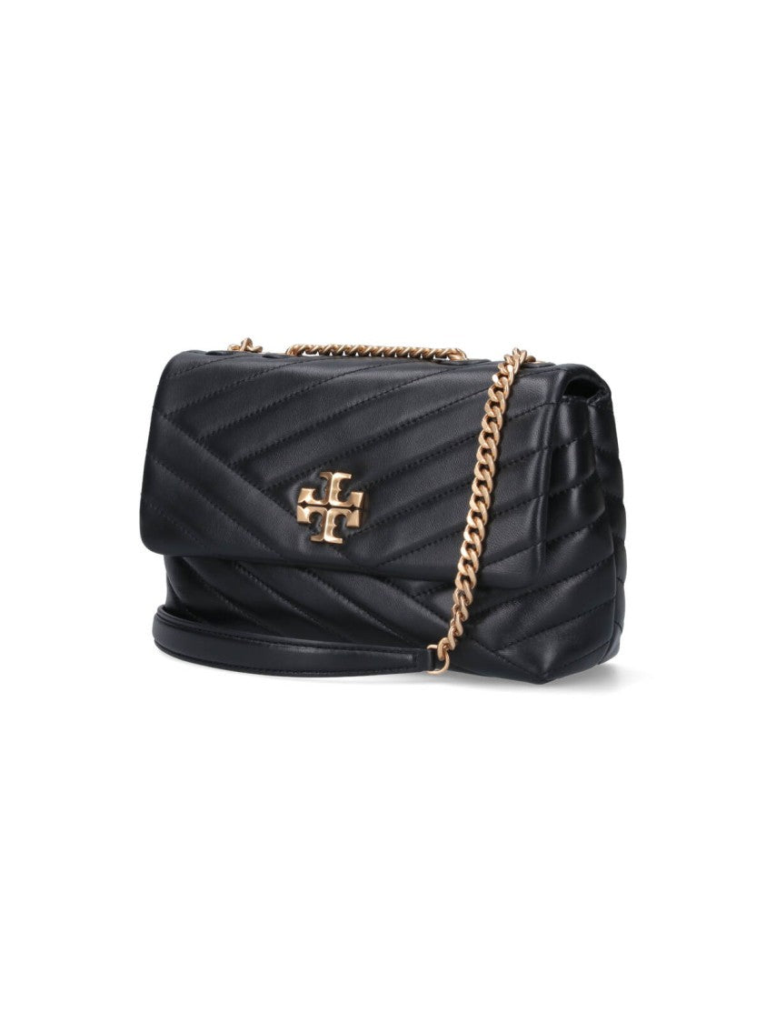 Tory Burch "Kira" Small Shoulder Bag, In Black Lambskin