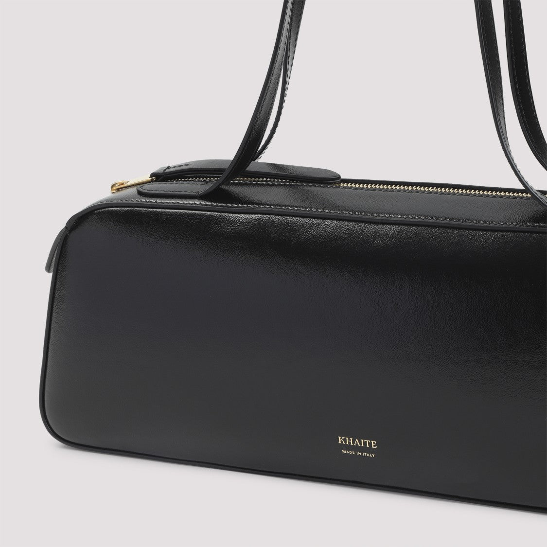 Khaite Calfskin Leather Shoulder Bag With Gold-Tone Branding