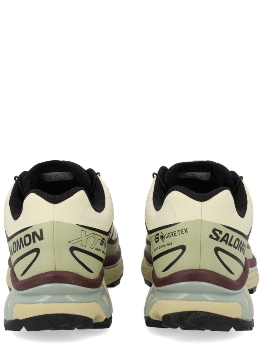 Salomon Cream Xt-6 Mesh Geometric Sneakers