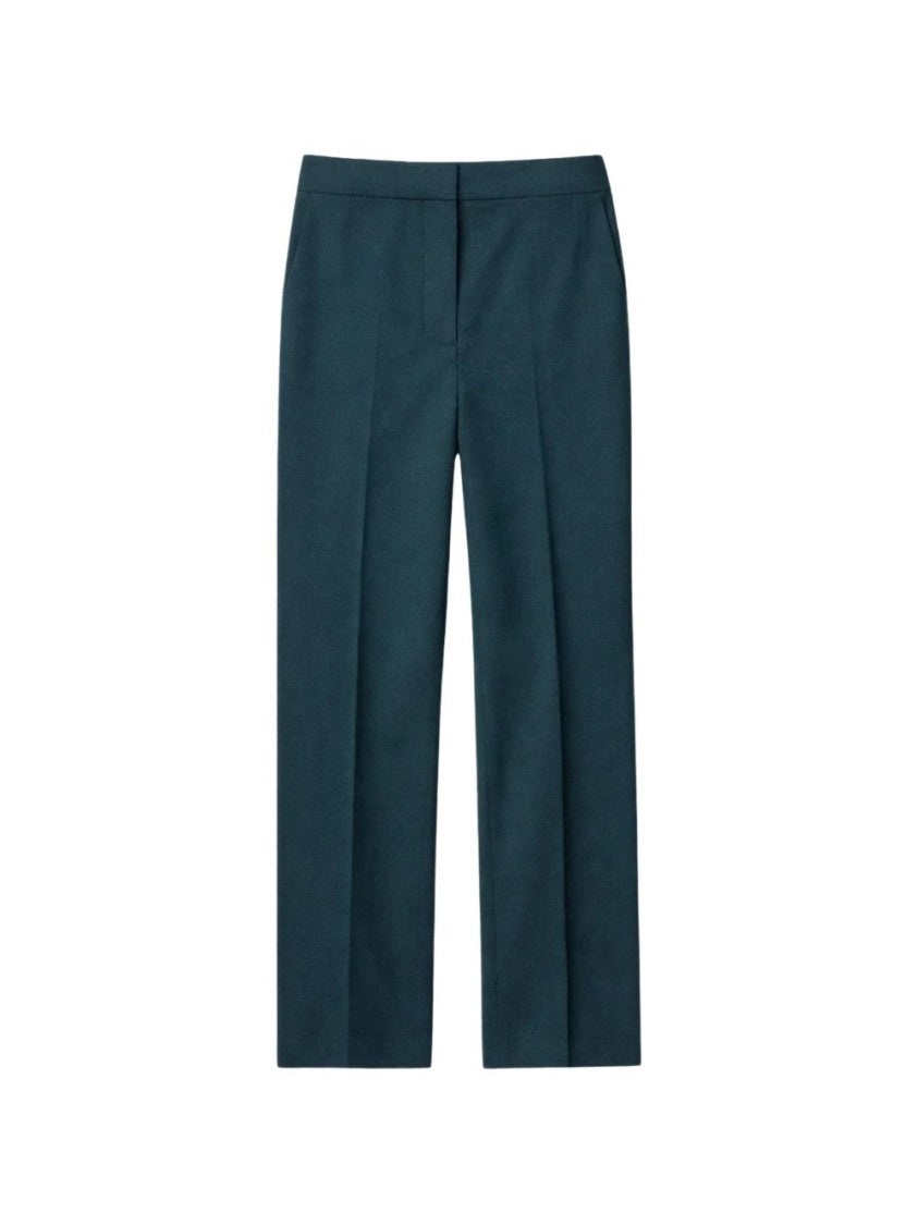 The Frankie Shop Cropped Creased Straight-Leg Pants