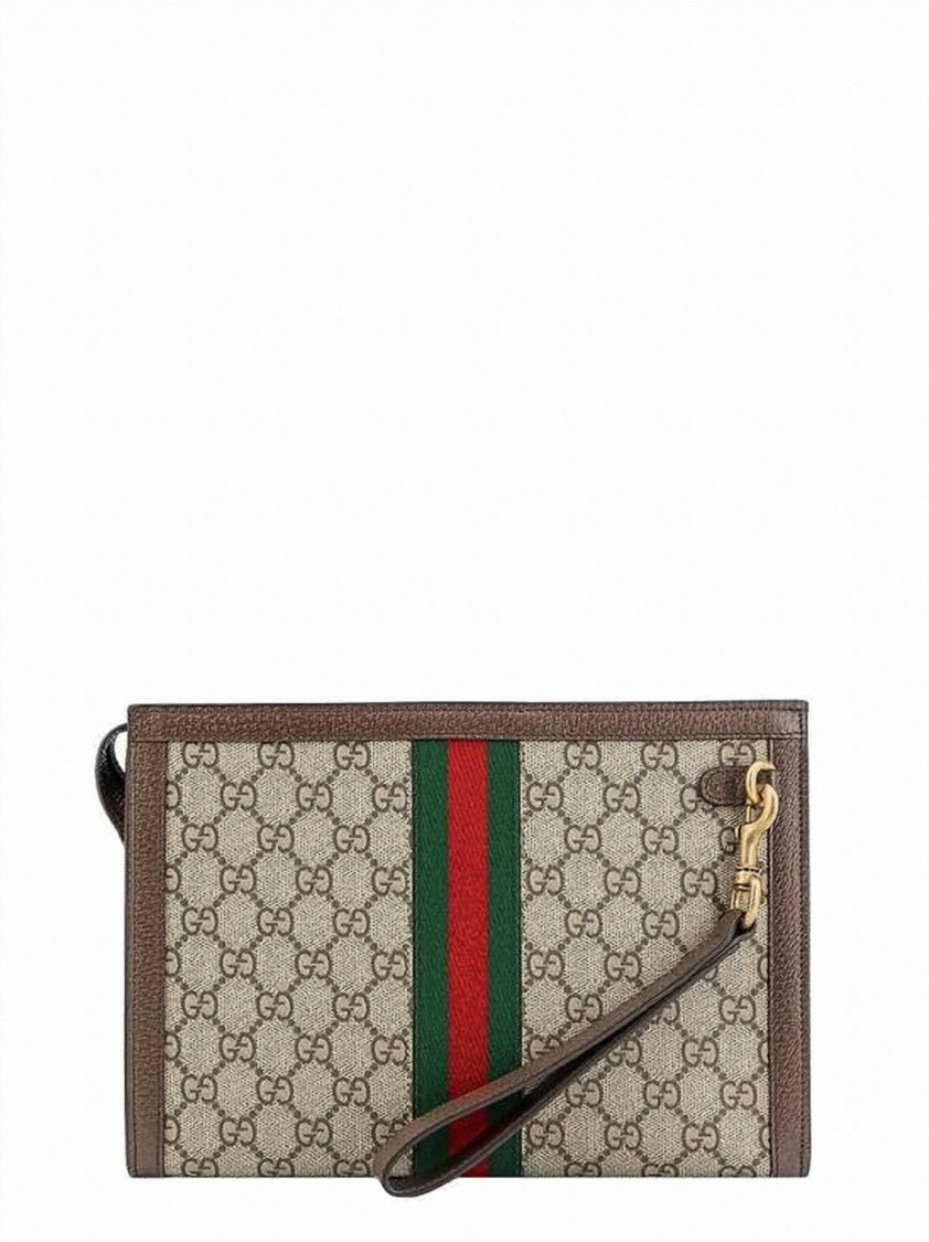 Gucci Gucci Gg Supreme Canvas Ophidia Pouch