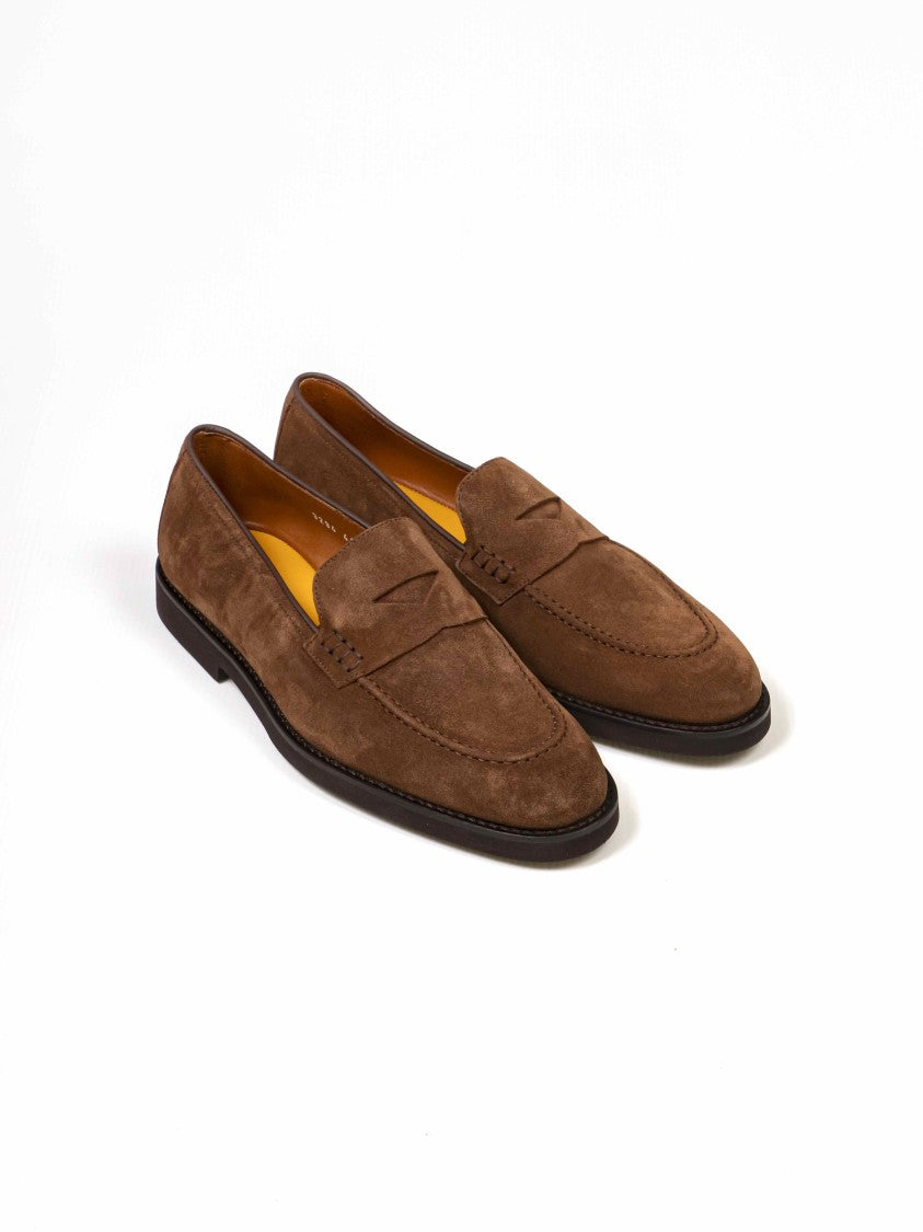Doucal's Soft Suede Penny Loafers
