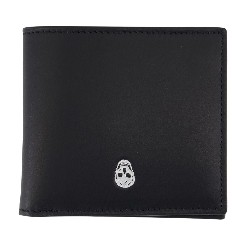 Alexander Mcqueen Bi Fold Cc Card Case - Leather - Black