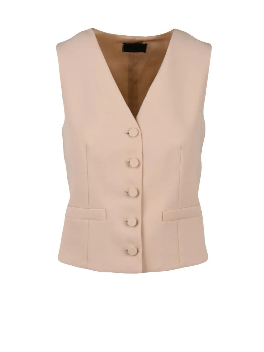 Black 961 Beige Polyester Vest