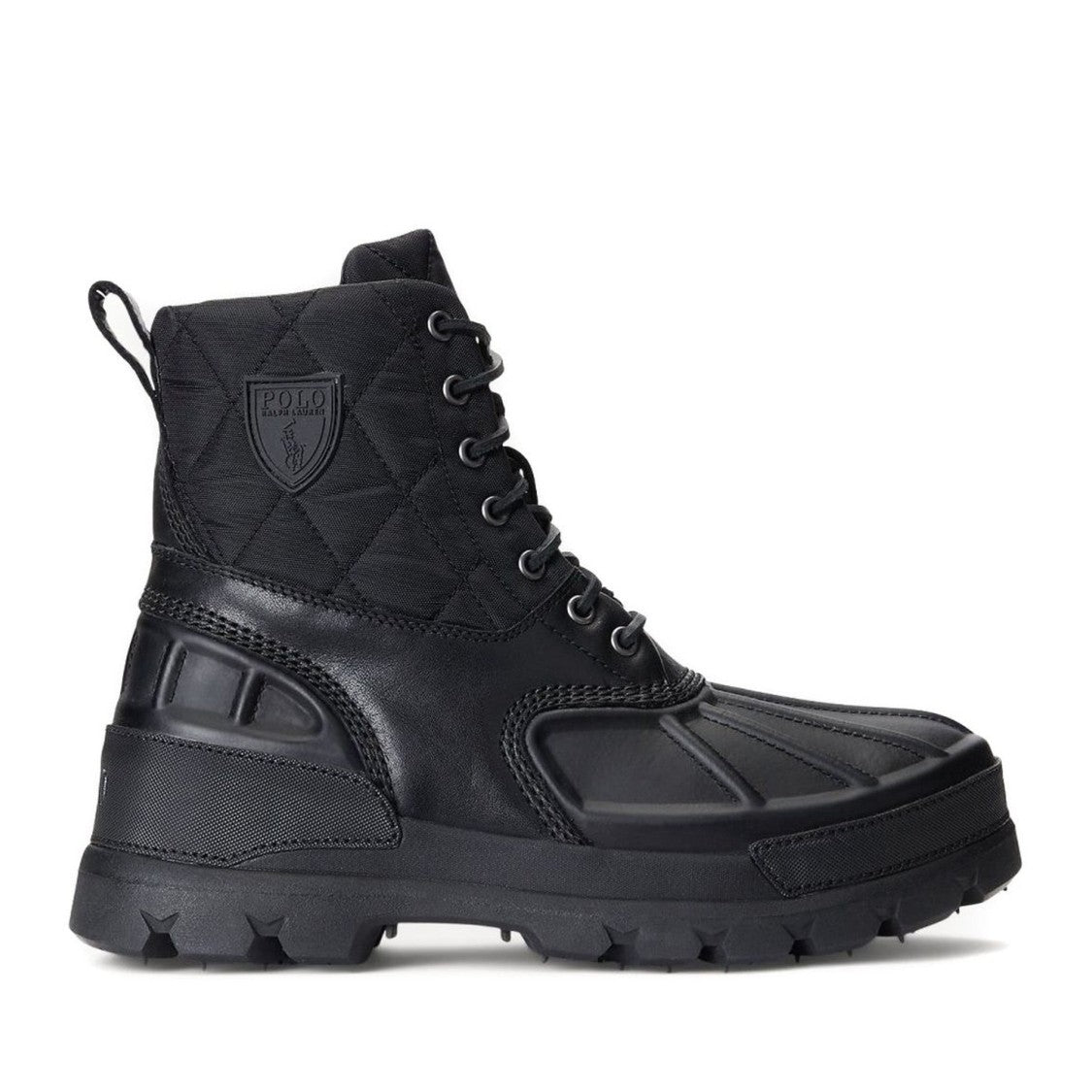 Polo Ralph Lauren Black Oslo High Iii Leather High-Top Boots
