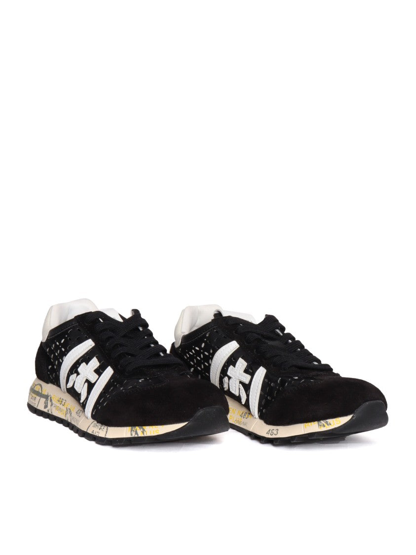 Premiata Black Sneakers With Textured Upper