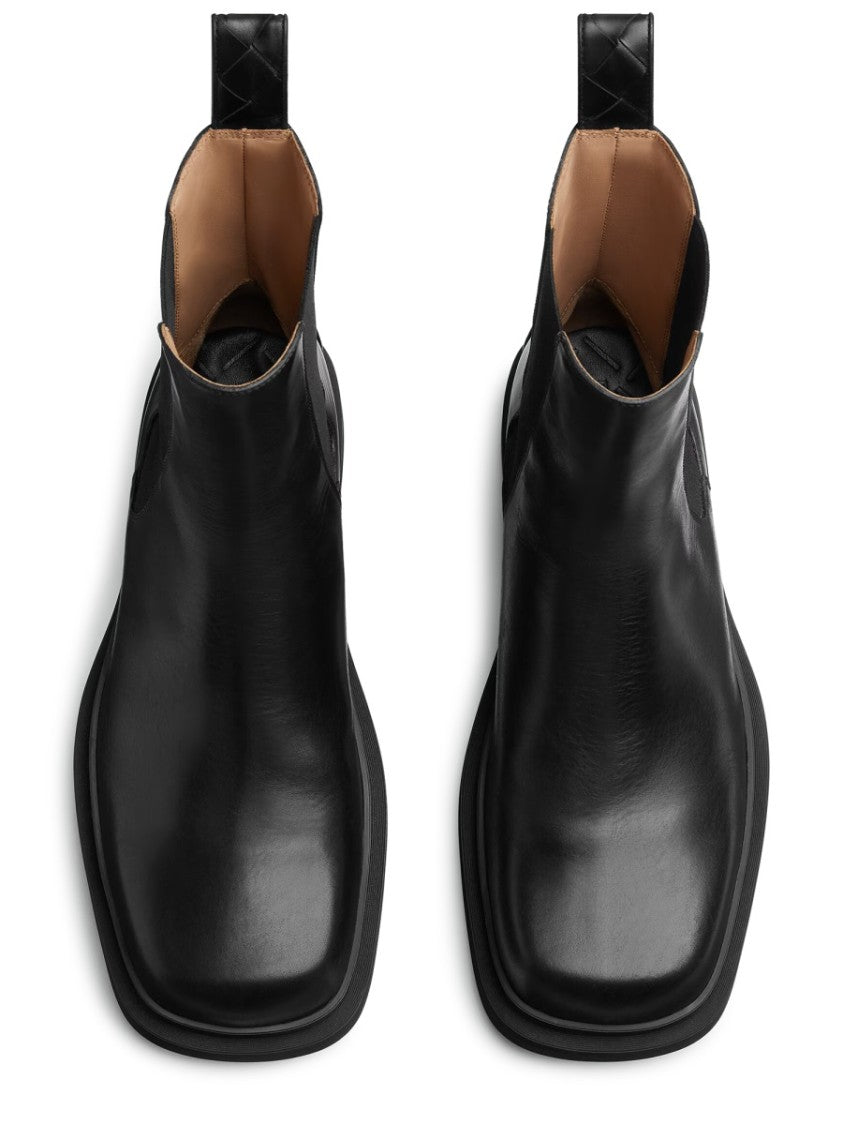 Bottega Veneta Ben Elastic Panel Calf Leather Chelsea Boots