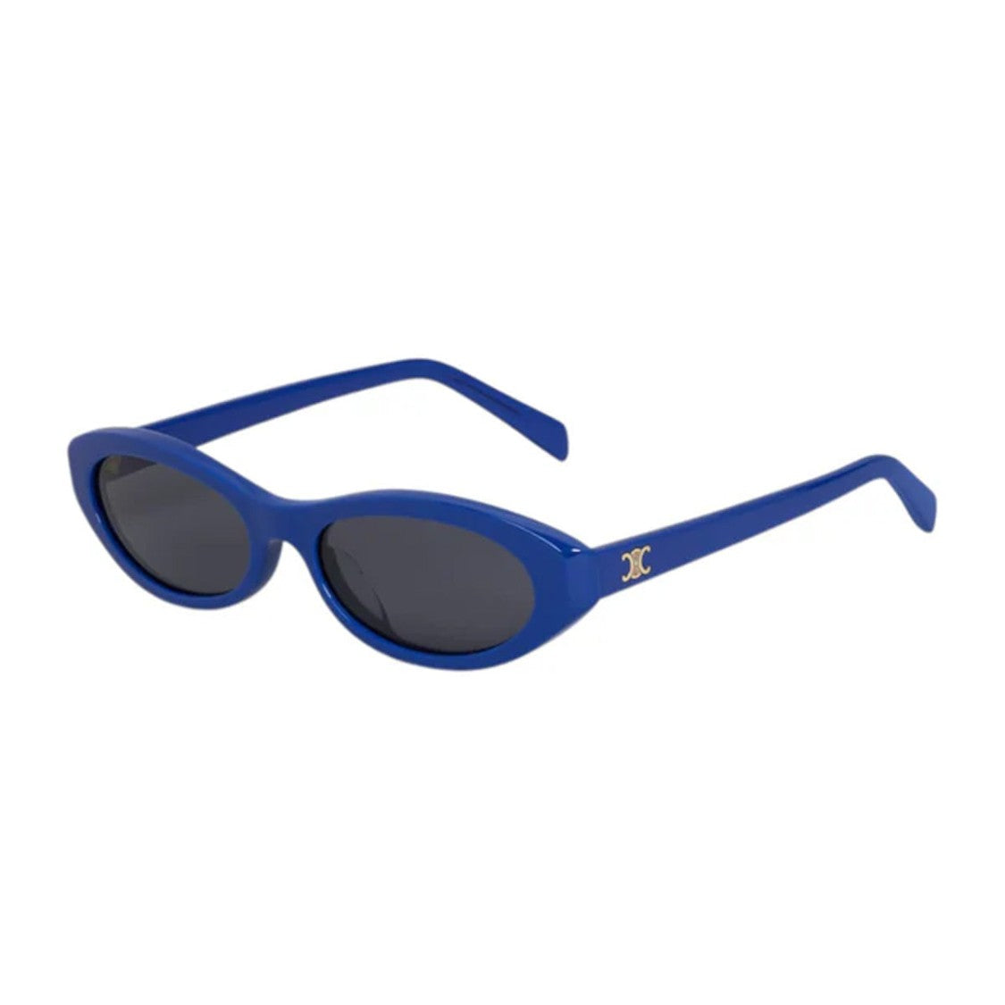Thélios S.P.A Blue Triomphe Mini Acetate Geometric Oval Sunglasses