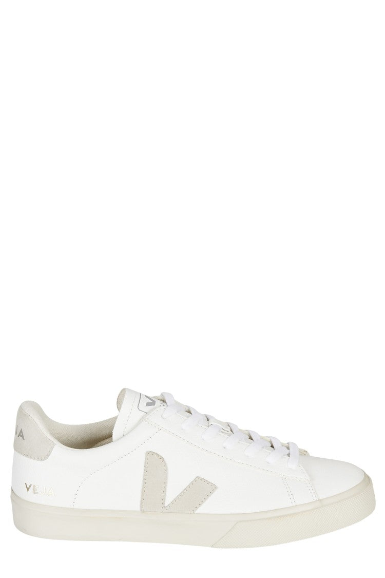 Veja Natural White Campo Leather Inserts Leather Sneakers