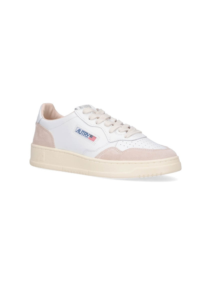 Autry White Medalist Leather Low Sneakers
