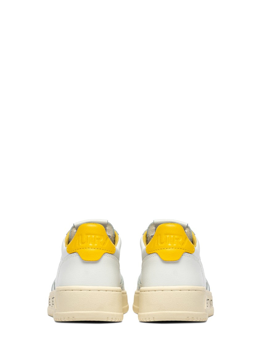 Autry Low-Top Sneakers In Smooth White Leather With Contrasting Details